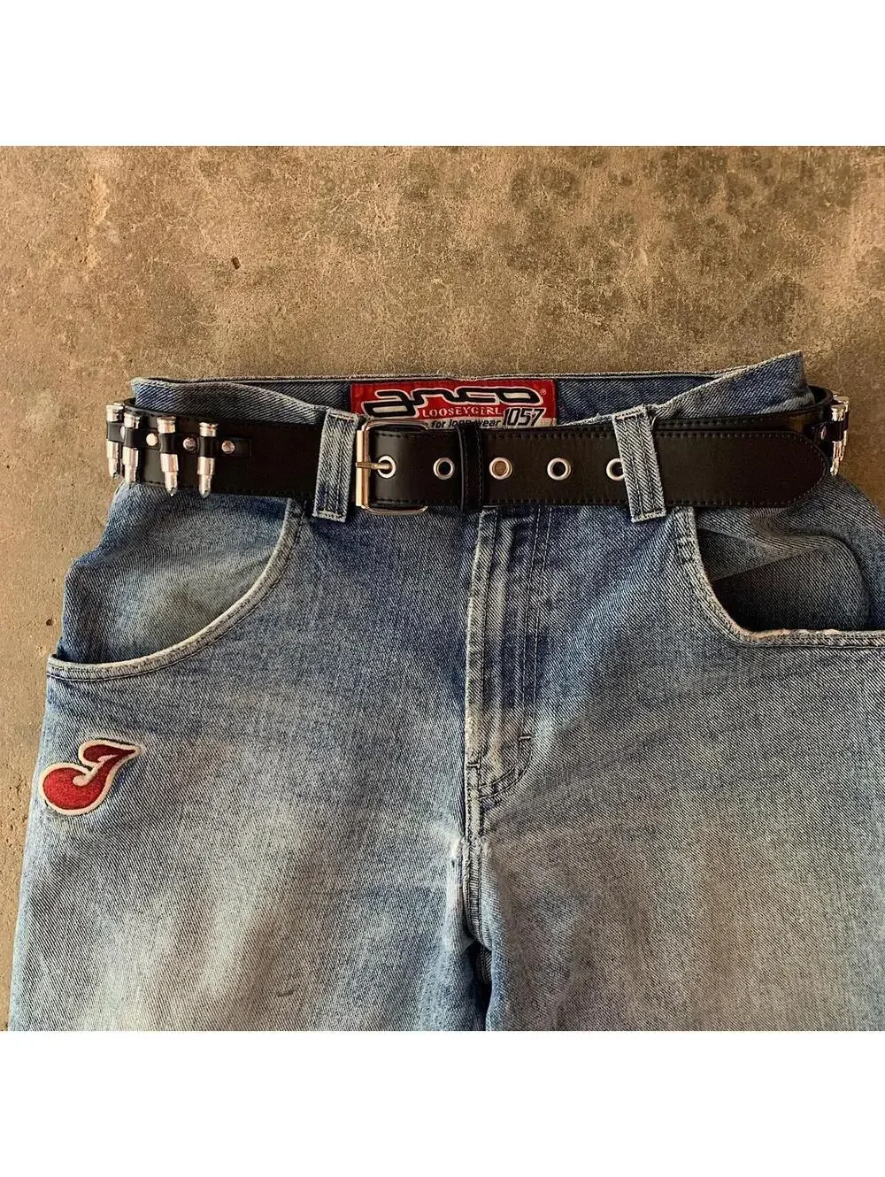 Cyber Bullet belt studded vintage y2k style. Cool grunge/punk look